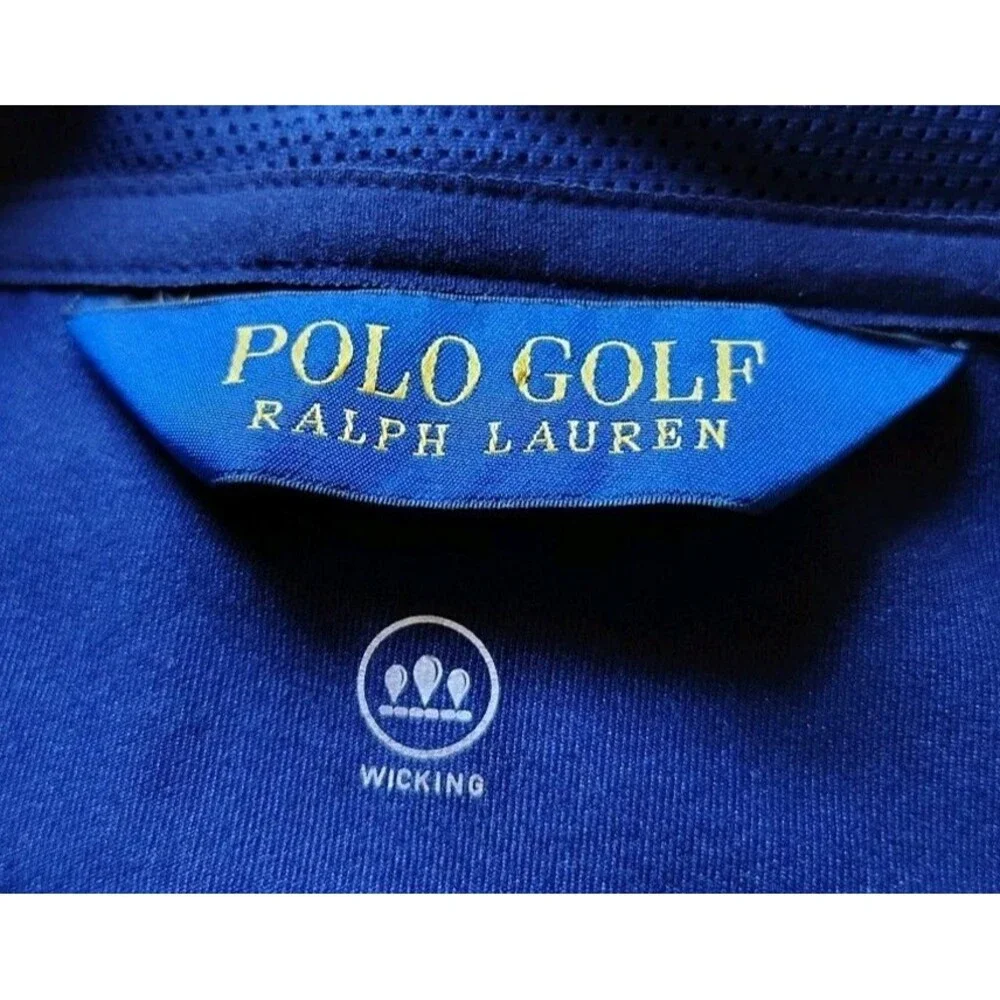 Polo Golf Ralph Lauren Stretch Wicking Sz XXL Pullover Lightweight 1/4 Zip Blue